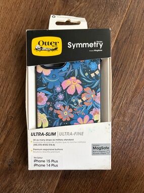 OtterBox SYMMETRY SERIES case w/MagSafe for iPhone 14/15 Plus Fairy Fauna
NIB